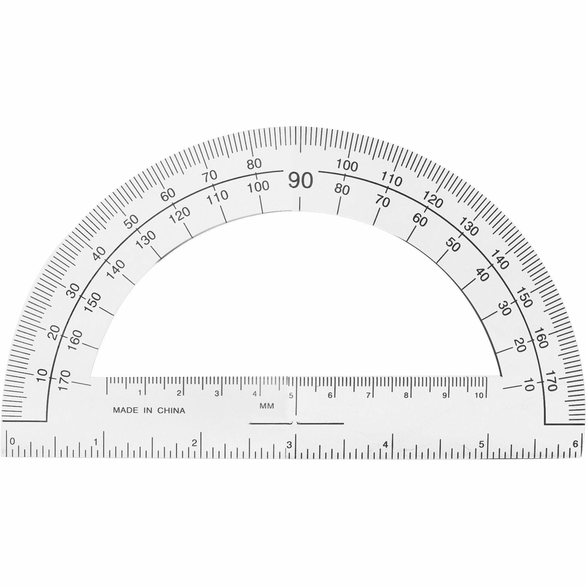 Sparco Professional Protractor - Plastic - Clear - 1 Each - 