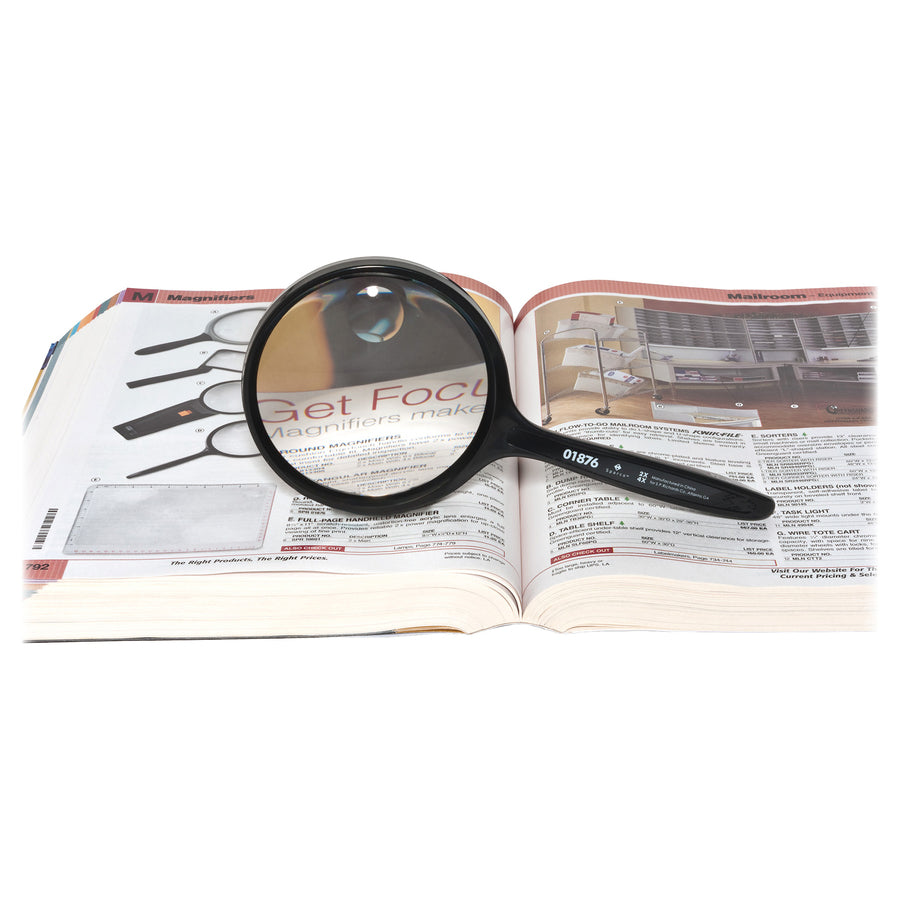 Sparco Handheld Magnifiers - Magnifying Area 3.50" Diameter - Acrylic Lens - 