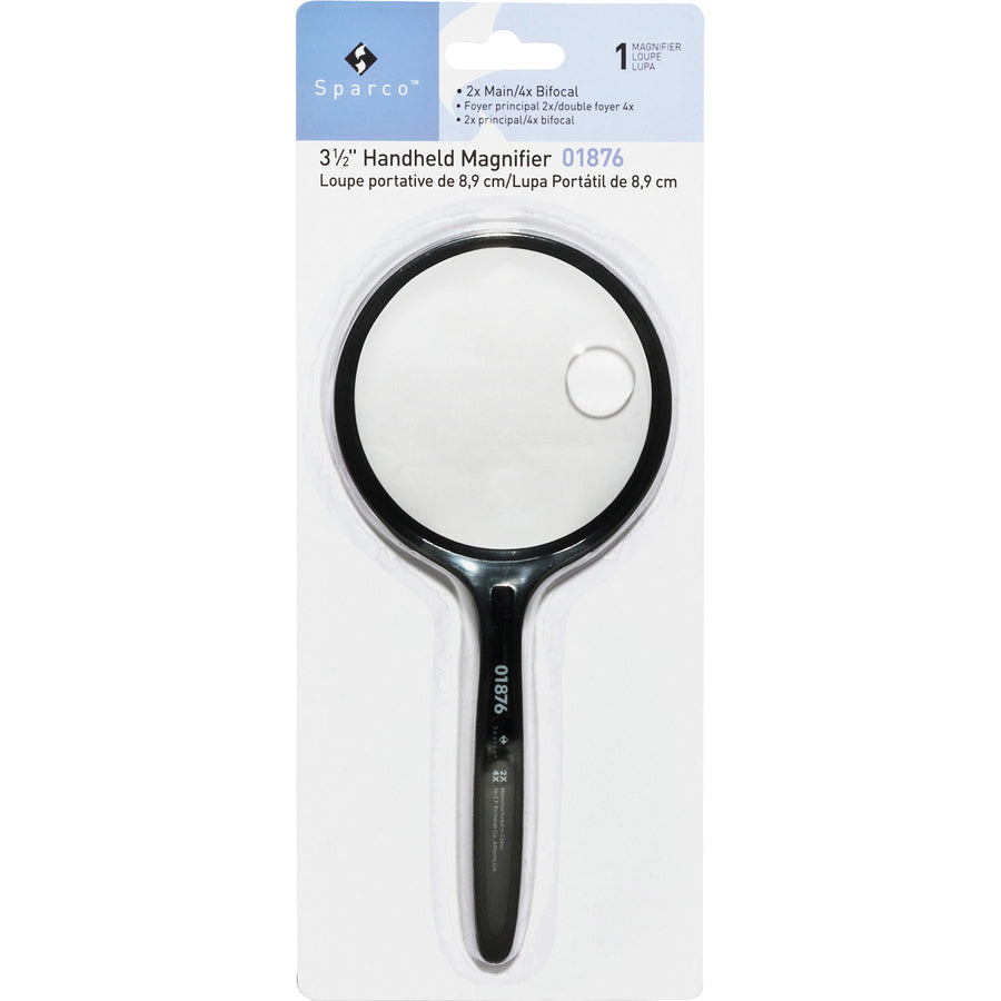 Sparco Handheld Magnifiers - Magnifying Area 3.50" Diameter - Acrylic Lens - 