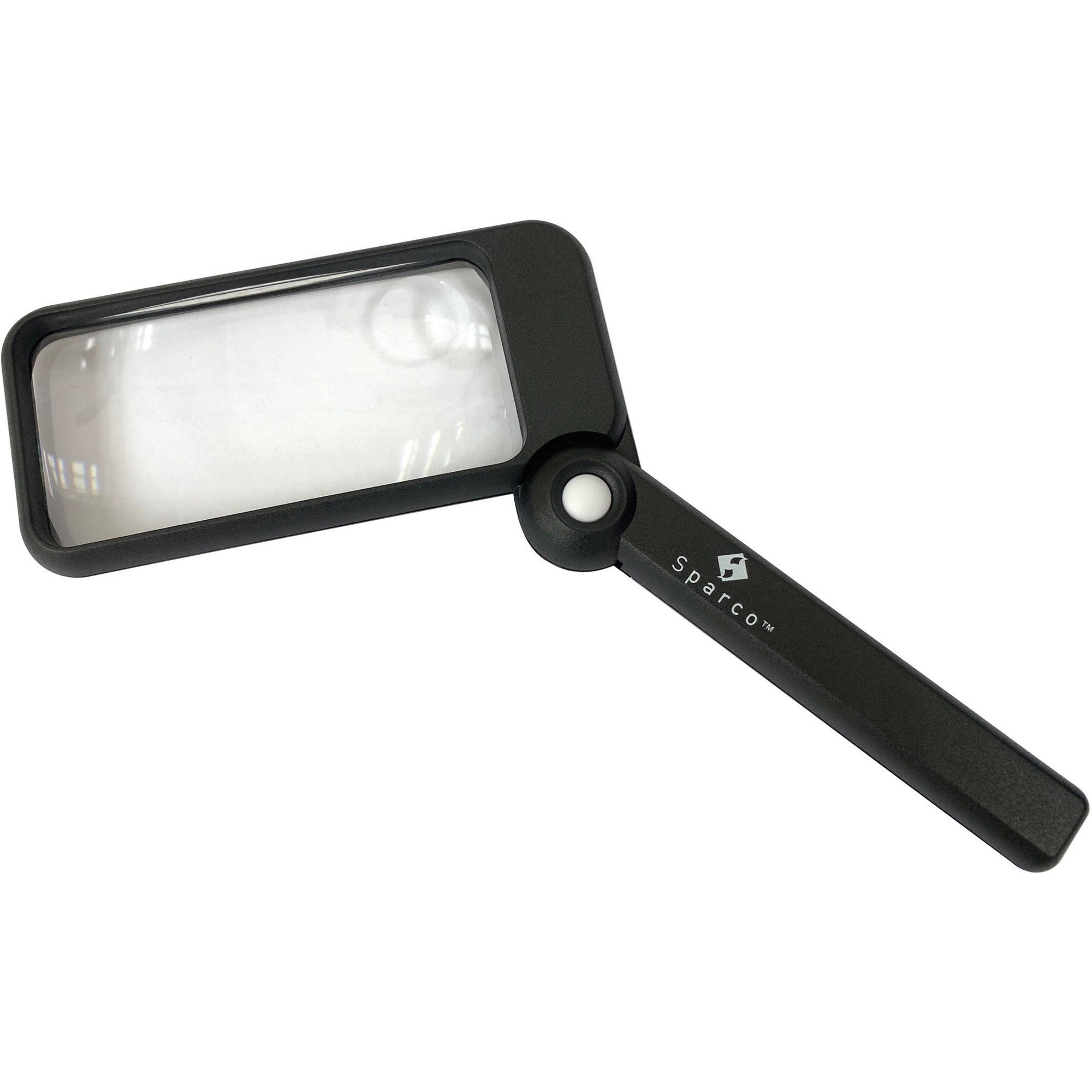 Sparco Rectangular Handheld Magnifier - Magnifying Area 2" Width x 4" Length - Acrylic Lens