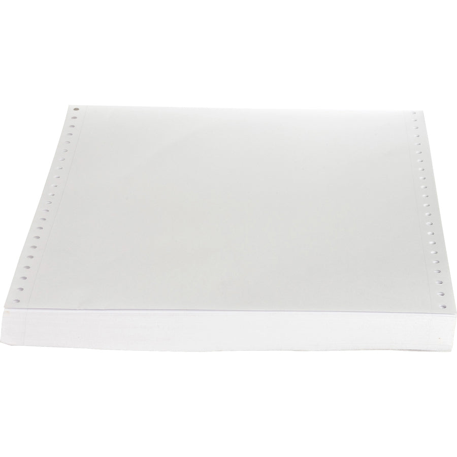 Sparco Perforated Blank Computer Paper - 8 1/2" x 11" - 20 lb Basis Weight - 2550 / Carton - Perforated - White - 