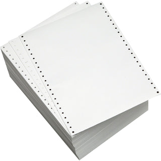 Sparco Perforated Blank Computer Paper - 8 1/2" x 11" - 20 lb Basis Weight - 2550 / Carton - Perforated - White - 