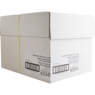 Sparco Continous-form 1/2" Green Bar Computer Paper - 14 7/8" x 11" - 20 lb Basis Weight - 270 / Carton - Perforated - Green Bar - 
