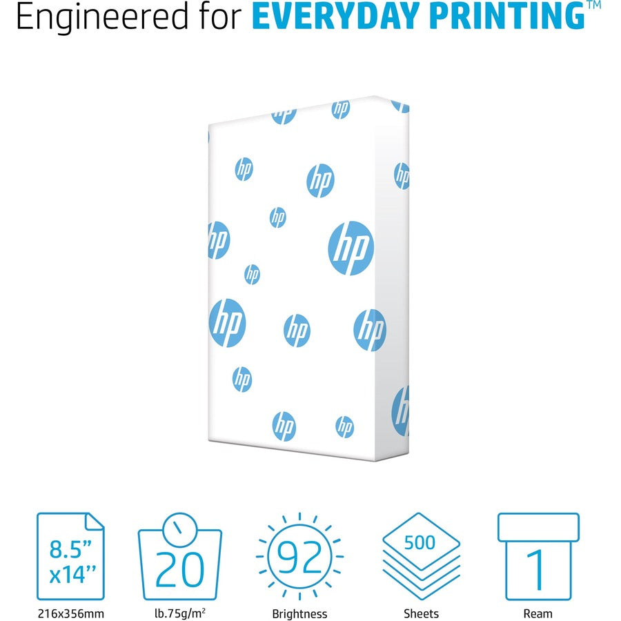 Office20 Paper, 92 Bright, 20 lb Bond Weight, 8.5 x 14, White, 500/Ream