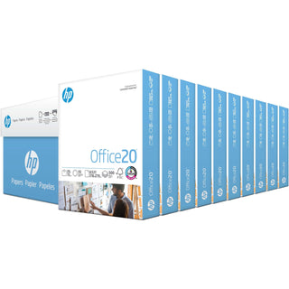 Office20 Paper, 92 Bright, 20 lb Bond Weight, 8.5 x 11, White, 500 Sheets/Ream, 10 Reams/Carton