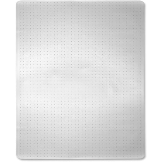 Lorell Low-Pile Economy Chairmat - Carpeted Floor - 60" Length x 46" Width x 0.095" Thickness - Rectangular - Vinyl - Clear - 1Each - 