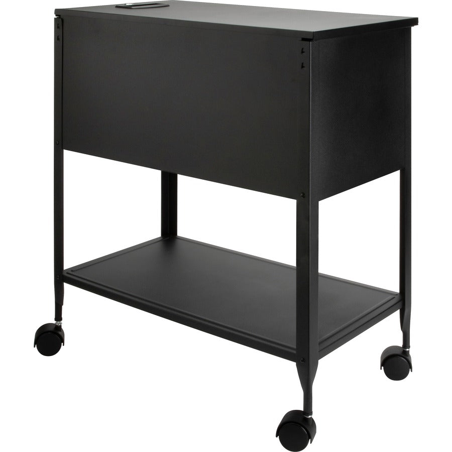 Lorell Standard Mobile File - 4 Casters - x 13.5" Width x 24.8" Depth x 28.3" Height - Black - 1 Each