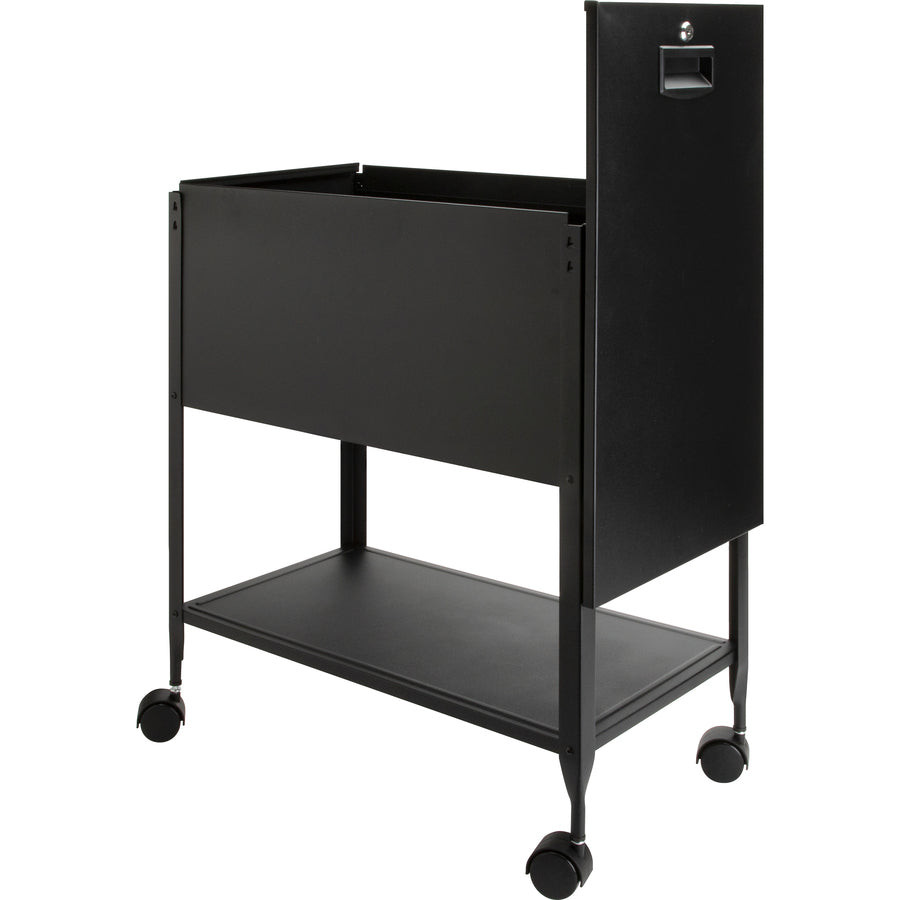 Lorell Standard Mobile File - 4 Casters - x 13.5" Width x 24.8" Depth x 28.3" Height - Black - 1 Each - 