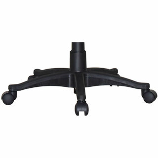Lorell Tufted Managerial Mid-Back Office Chair - Black Leather Seat - Black Frame - 5-star Base - Black - 1 Each