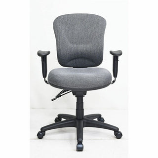 Lorell Accord Series Mid-Back Task Chair - Gray Polyester Seat - Black Frame - 1 Each