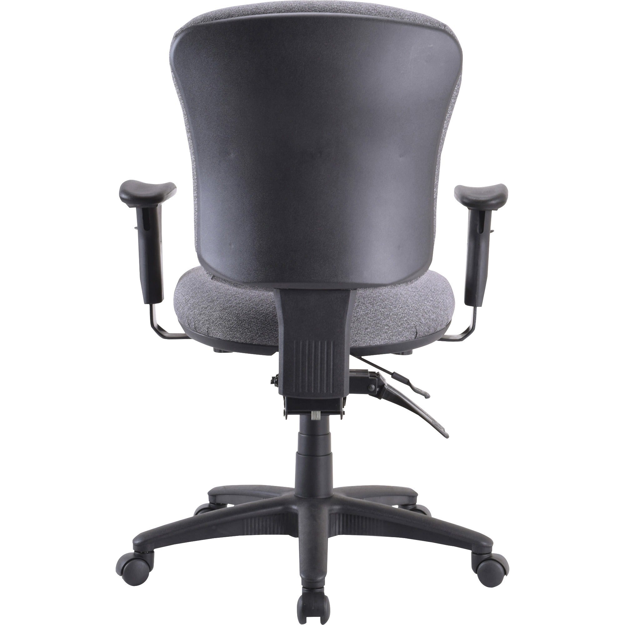 Lorell Accord Series Mid-Back Task Chair - Gray Polyester Seat - Black Frame - 1 Each - 