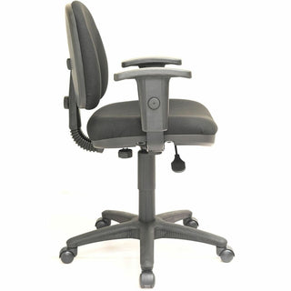 Lorell Millenia Series Pneumatic Adjustable Task Chair - Black Seat - Black Back - 1 Each