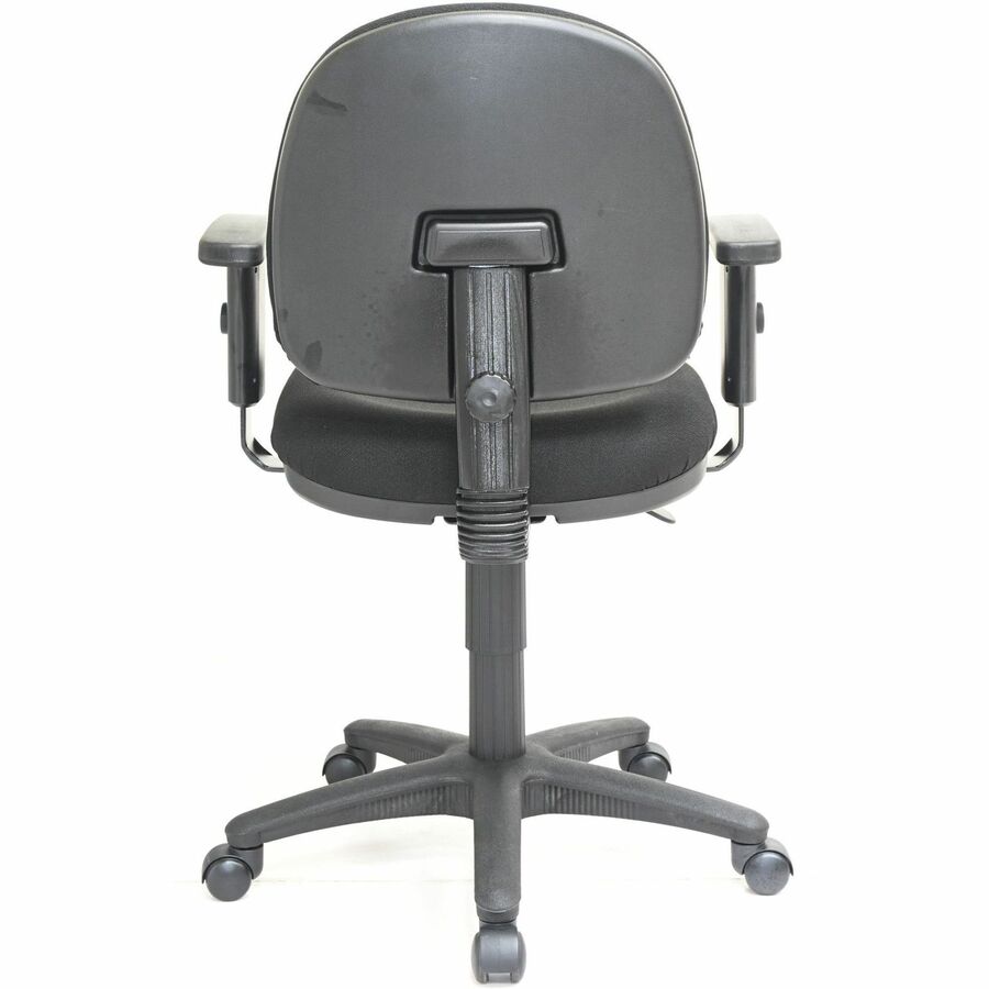 Lorell Millenia Series Pneumatic Adjustable Task Chair - Black Seat - Black Back - 1 Each