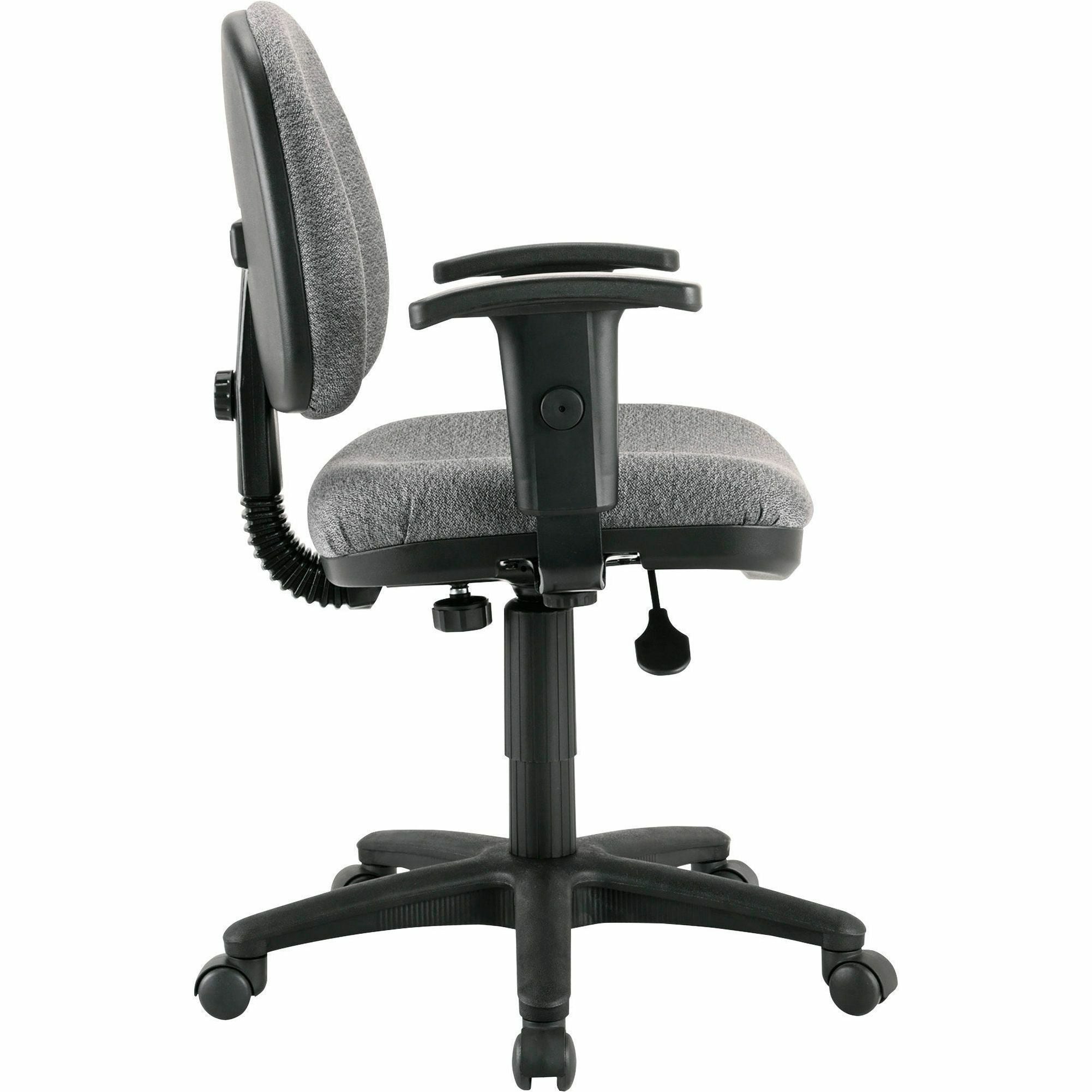 Lorell Millenia Series Pneumatic Adjustable Task Chair - Gray Seat - 1 Each - 