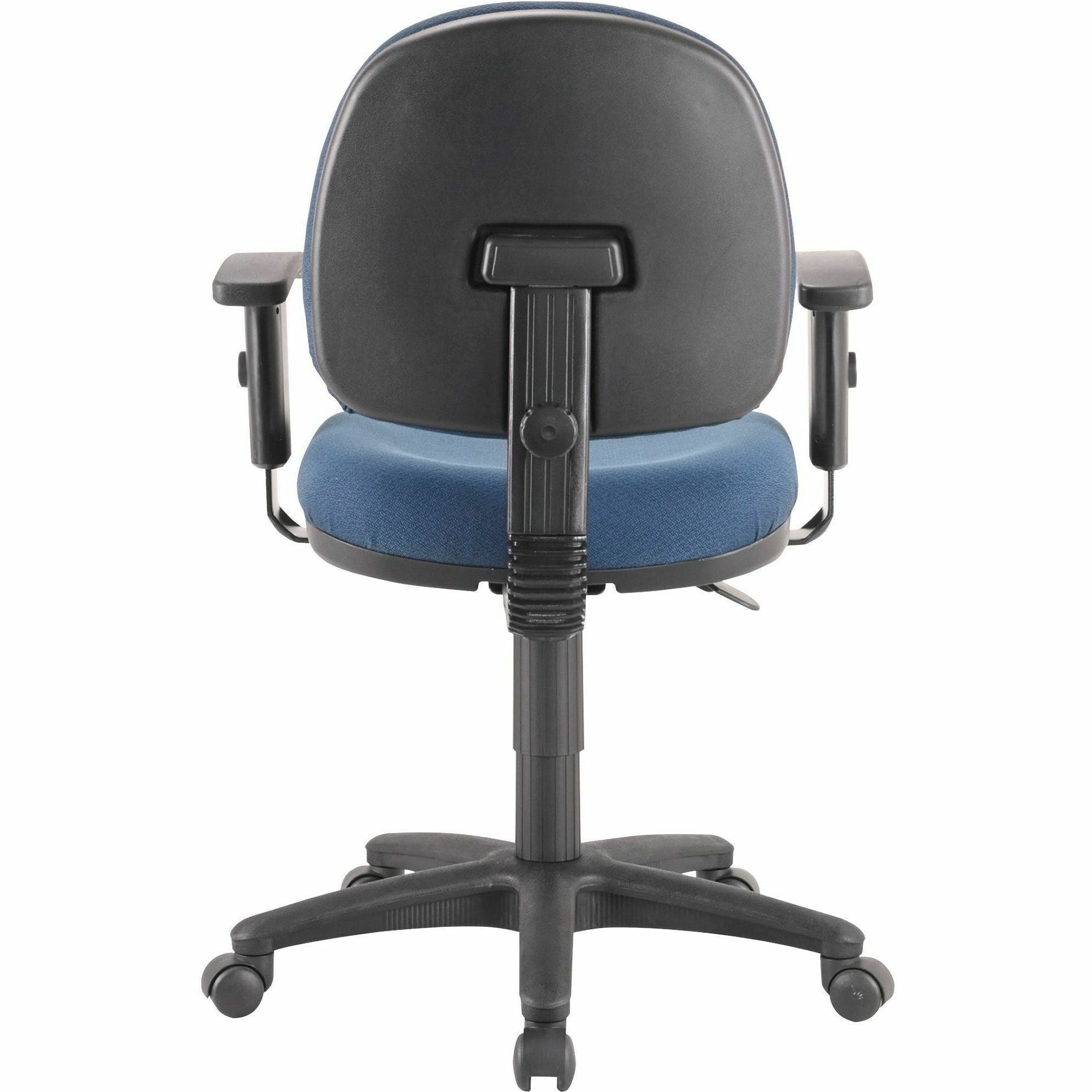 Lorell Millenia Series Pneumatic Adjustable Task Chair - Blue Seat - 1 Each - 