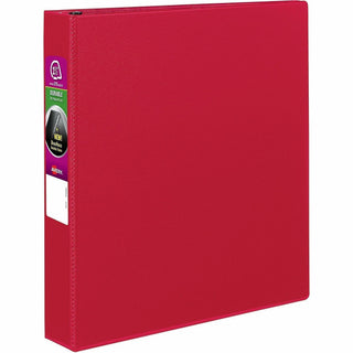 Durable Non-View Binder with DuraHinge and Slant Rings, 3 Rings, 1.5" Capacity, 11 x 8.5, Red