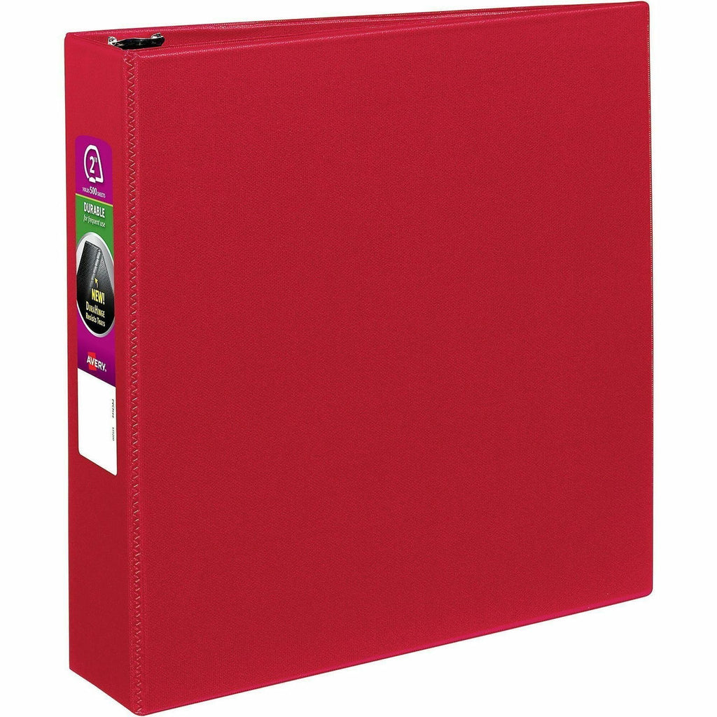 Durable Non-View Binder with DuraHinge and Slant Rings, 3 Rings, 2" Capacity, 11 x 8.5, Red