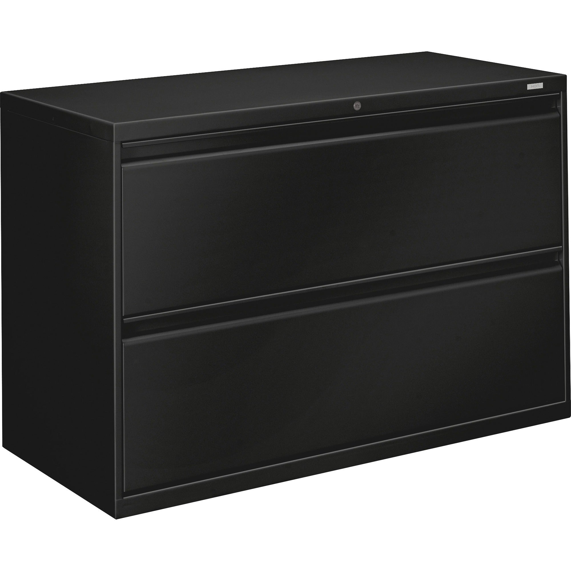 hon-800-series-full-pull-locking-lateral-file-2-drawer-42-x-193-x-284-2-x-drawers-lateral-black-baked-enamel-steel-recycled_hon892lp - 1