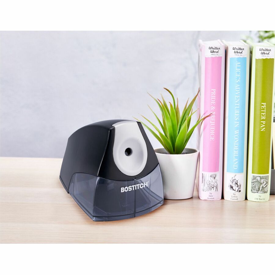 Personal Electric Pencil Sharpener, AC-Powered, 4.25 x 8.4 x 4, Black