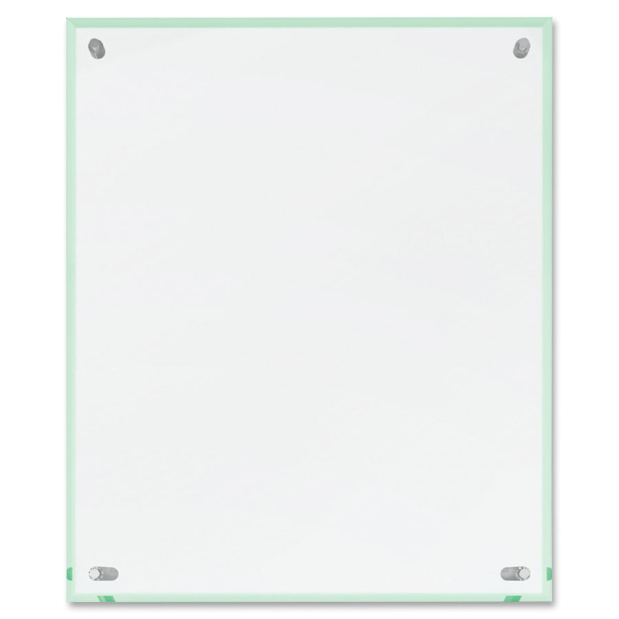 Superior Image Beveled Edge Sign Holder, Letter Insert, Clear/Green-Tinted Edges