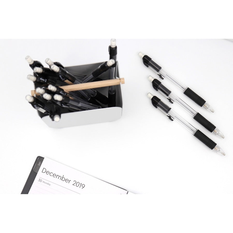 Z-Grip Mechanical Pencil, 0.7 mm, HB (#2), Black Lead, Clear/Black Barrel, Dozen
