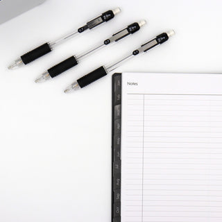 Z-Grip Mechanical Pencil, 0.7 mm, HB (#2), Black Lead, Clear/Black Barrel, Dozen