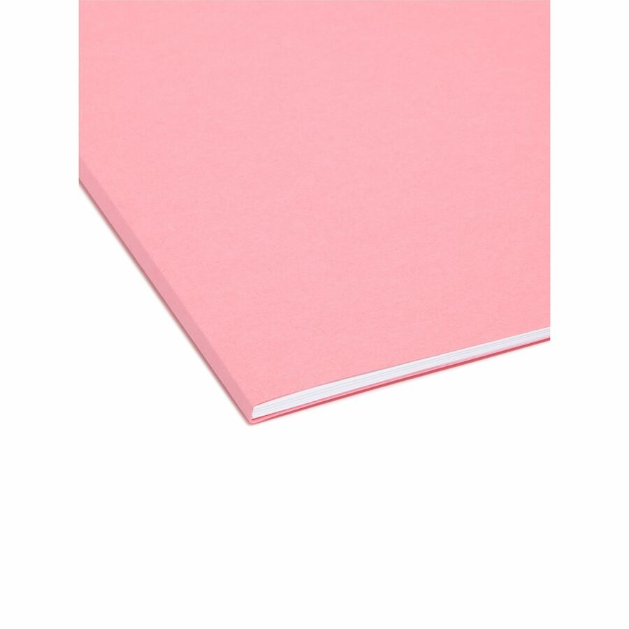 Smead Interior Folders - Letter - 8 1/2" x 11" Sheet Size - 3/4" Expansion - 1/3 Tab Cut - Assorted Position Tab Location - 11 pt. Folder Thickness - Aqua, Black, Dark Pink, Gray, Purple - 100 / Box