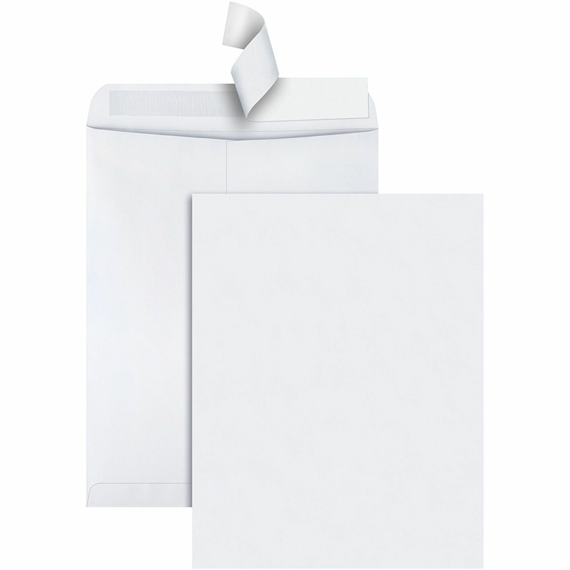Redi-Strip Catalog Envelope, #15 1/2, Cheese Blade Flap, Redi-Strip Adhesive Closure, 12 x 15.5, White, 100/Box