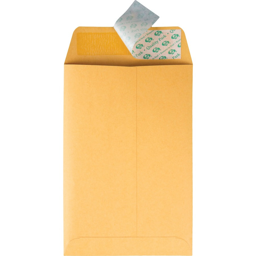 Redi-Strip Catalog Envelope, #1, Cheese Blade Flap, Redi-Strip Adhesive Closure, 6 x 9, Brown Kraft, 100/Box