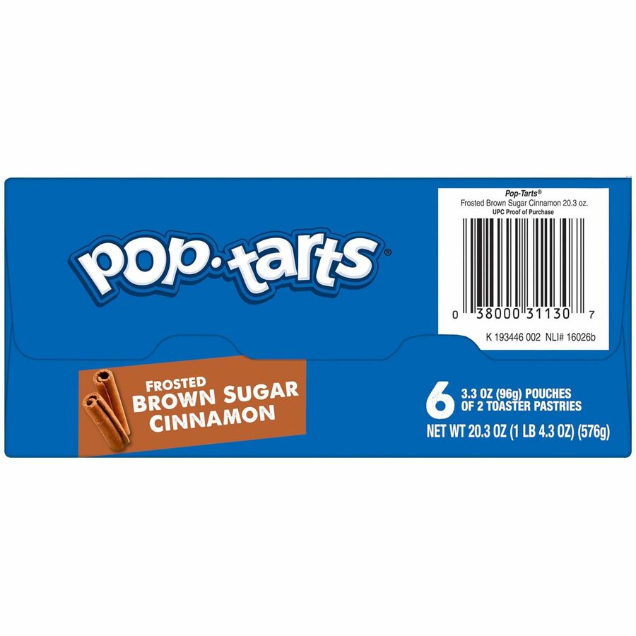 Pop-Tarts Frosted Brown Sugar Cinnamon - Cinnamon, Brown Sugar, Frosted Brown Sugar Cinnamon - 1 - 1.27 lb - 12 / Box