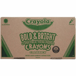 Crayola 16-Color Construction Paper Crayon Classpack - Classroom - 400 / Box - Multicolor