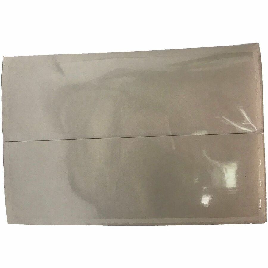 Tabbies Self-adhesive Poly Pockets - 4 3/4" x 7" Sheet - Clear - Poly - 100 / Box