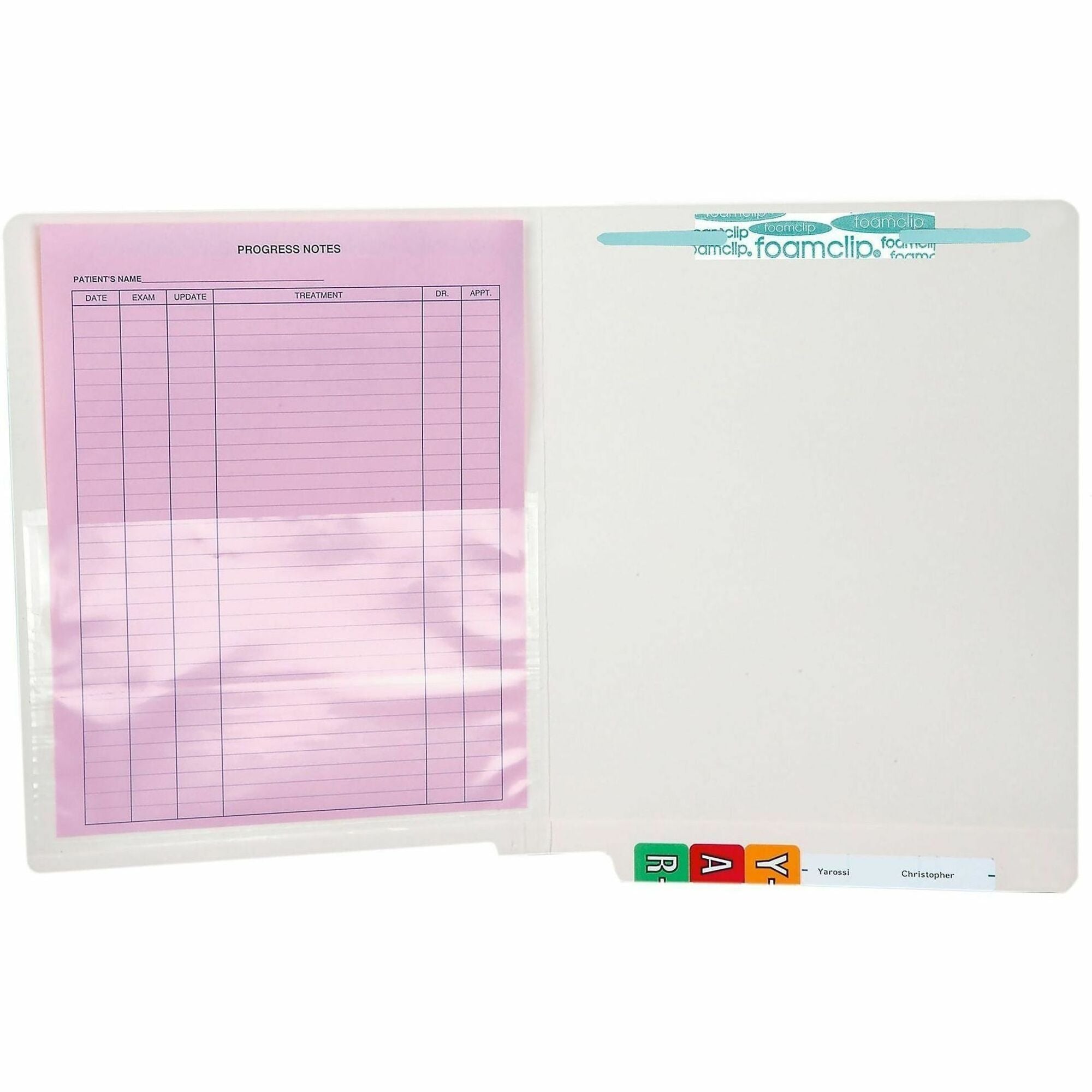 Tabbies Self-adhesive Poly Pockets - 4 3/4" x 7" Sheet - Clear - Poly - 100 / Box