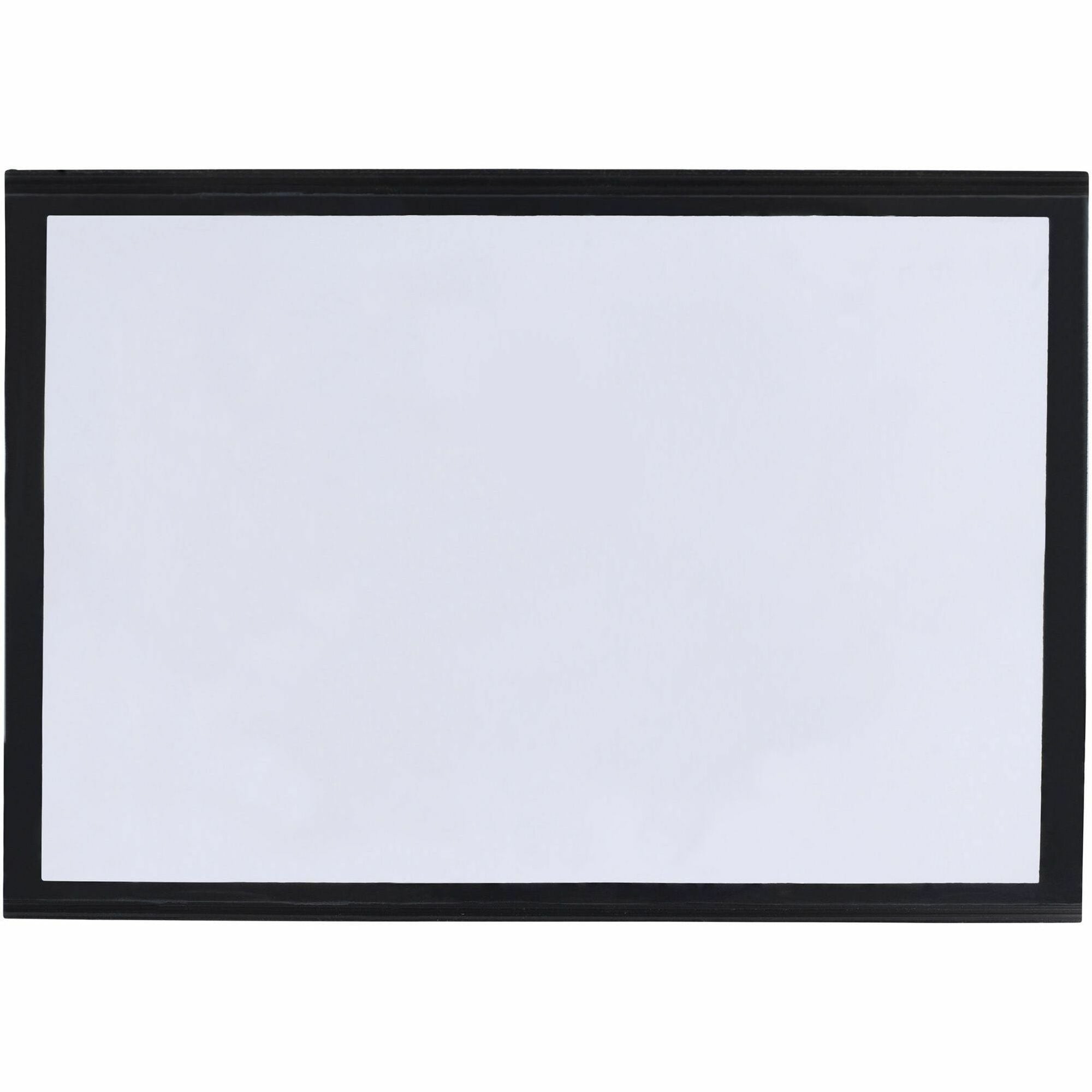 Tatco Label Inserts Magnetic Label Holders - Support 4" x 6" Media - 4.4" x 6.4" x - Vinyl - 10 / Pack - Black