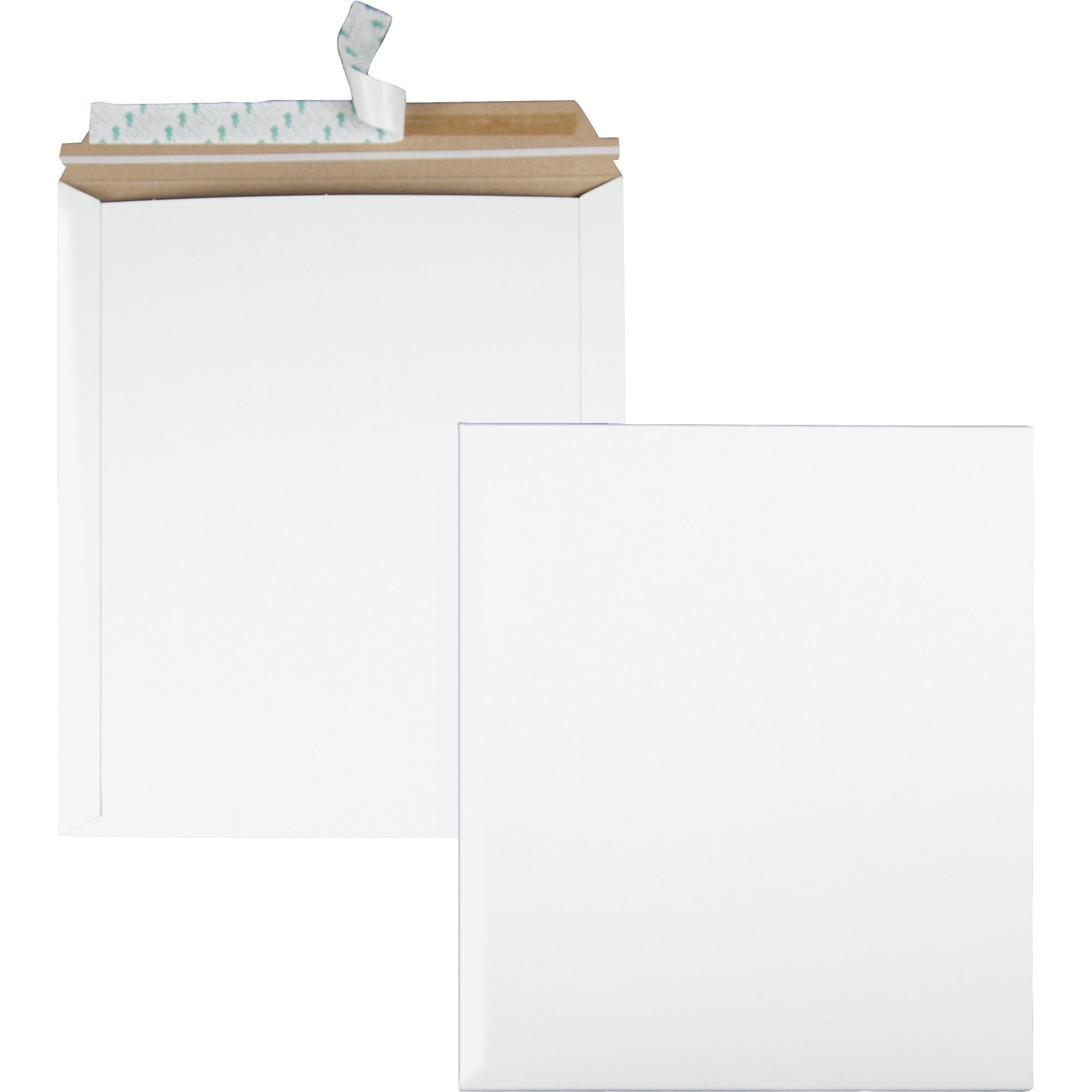 Photo/Document Mailer, Cheese Blade Flap, Redi-Strip Adhesive Closure, 12.75 x 15, White, 25/Box