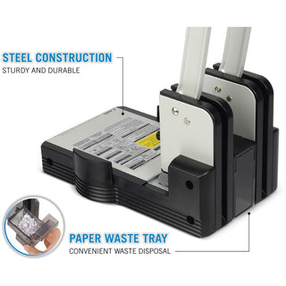 CARL XHC2100 Extra Heavy-duty Two Hole Punch - 2 Punch Head(s) - 100 Sheet of 20lb Paper - 1/4" Punch Size - Blue