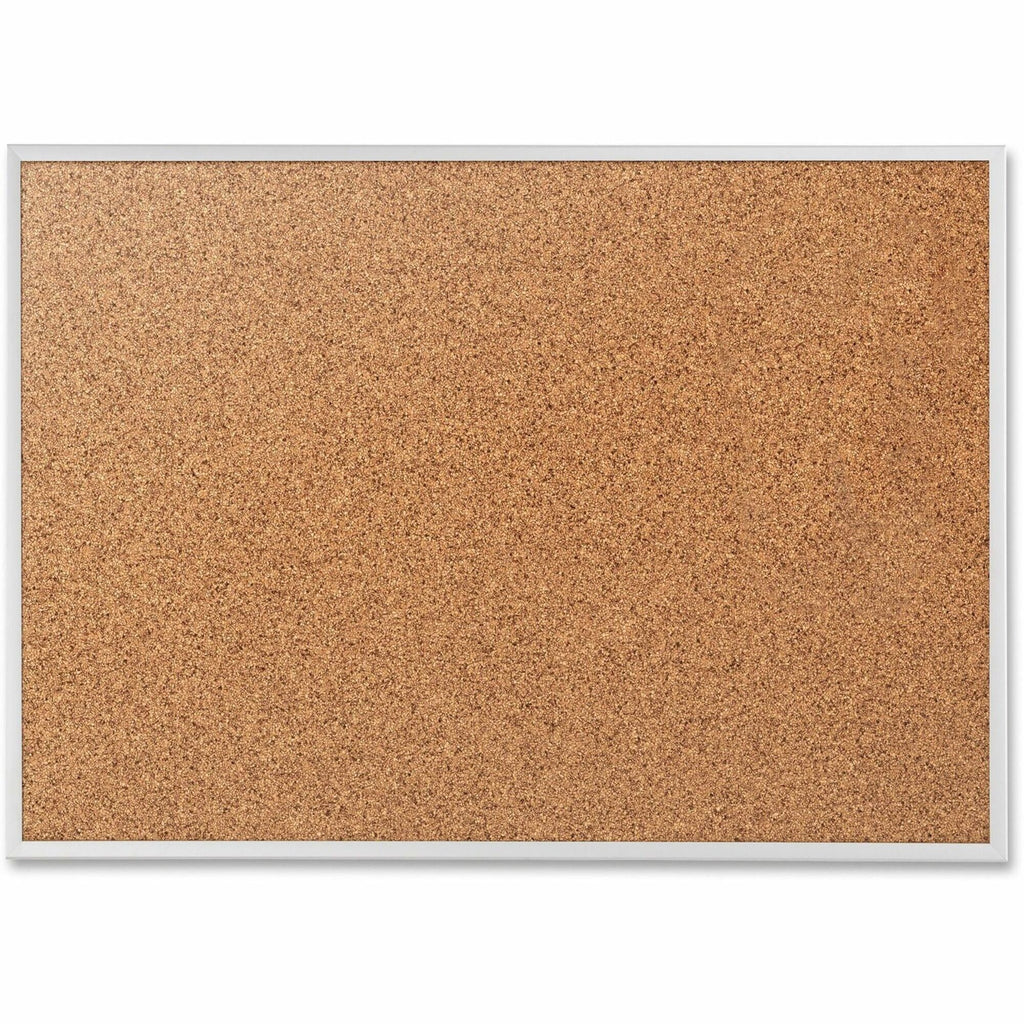 Classic Series Cork Bulletin Board, 24 x 18, Tan Surface, Silver Aluminum Frame