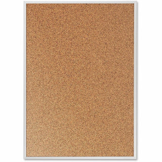 Classic Series Cork Bulletin Board, 24 x 18, Tan Surface, Silver Aluminum Frame