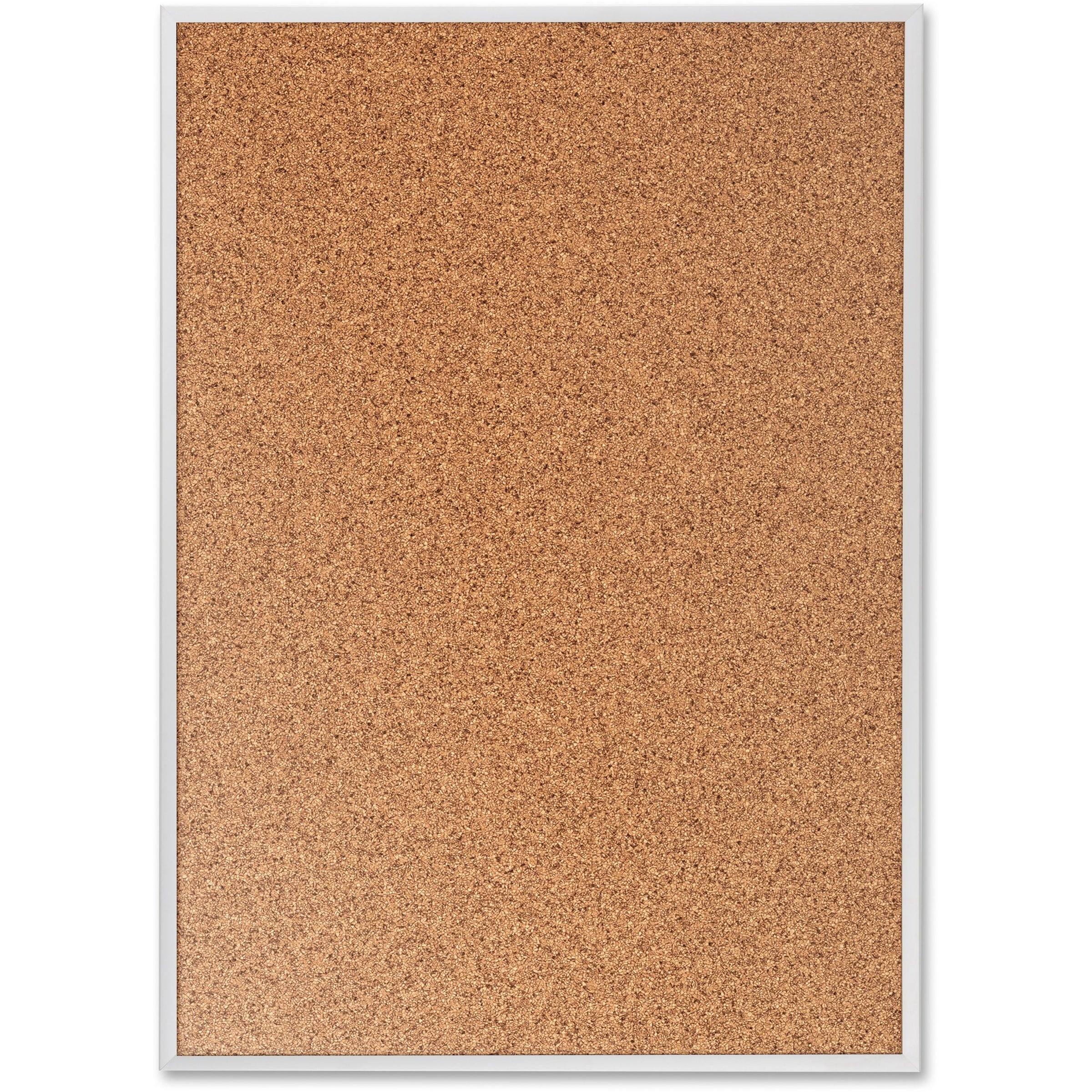 Quartet Classic Series Bulletin Board - 36" Height x 48" Width - Brown Natural Cork Surface - Heavy-gauge, Self-healing, Heavy Duty - Silver Aluminum Frame - 1 Each - 
