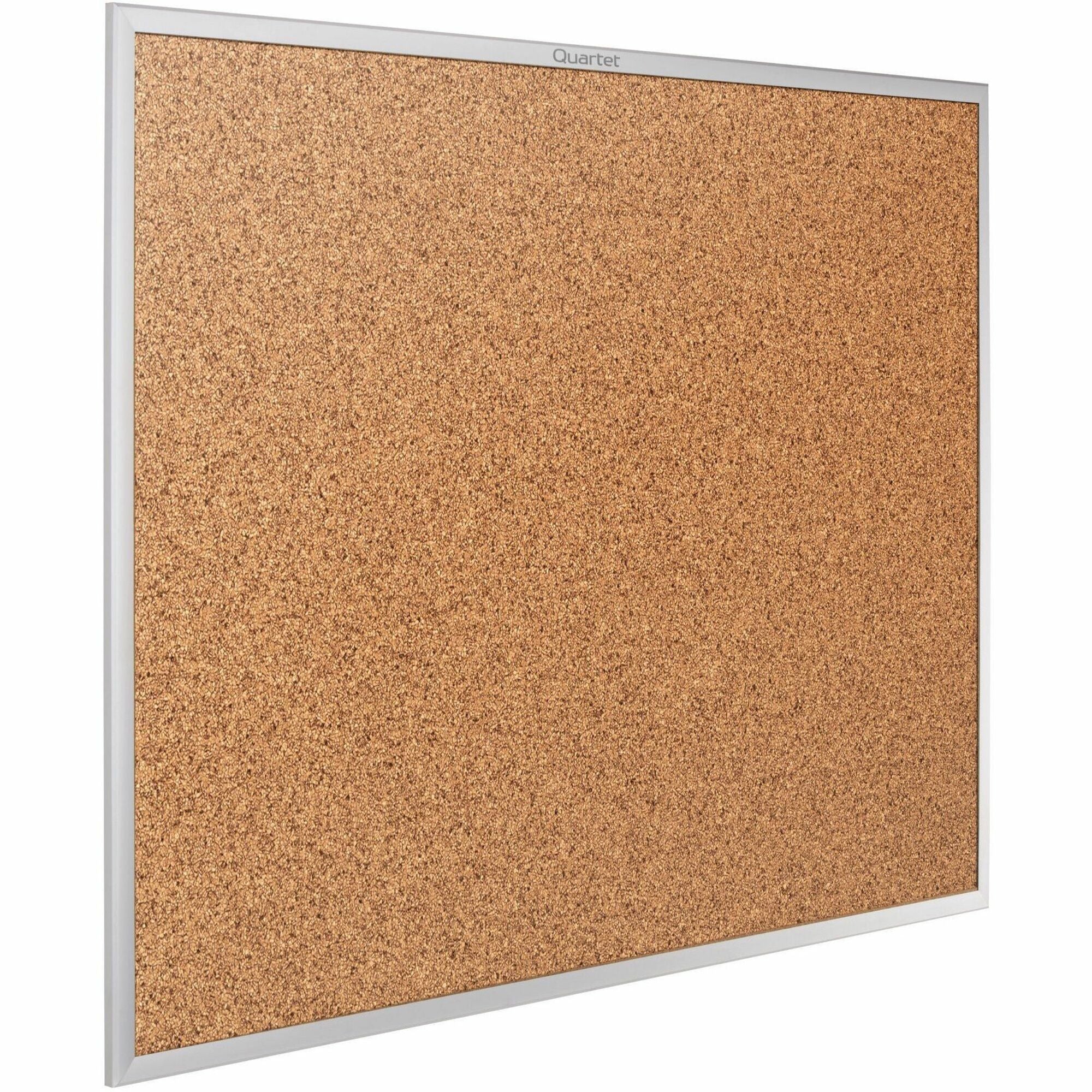 Classic Series Cork Bulletin Board, 96 x 48, Tan Surface, Silver Anodized Aluminum Frame