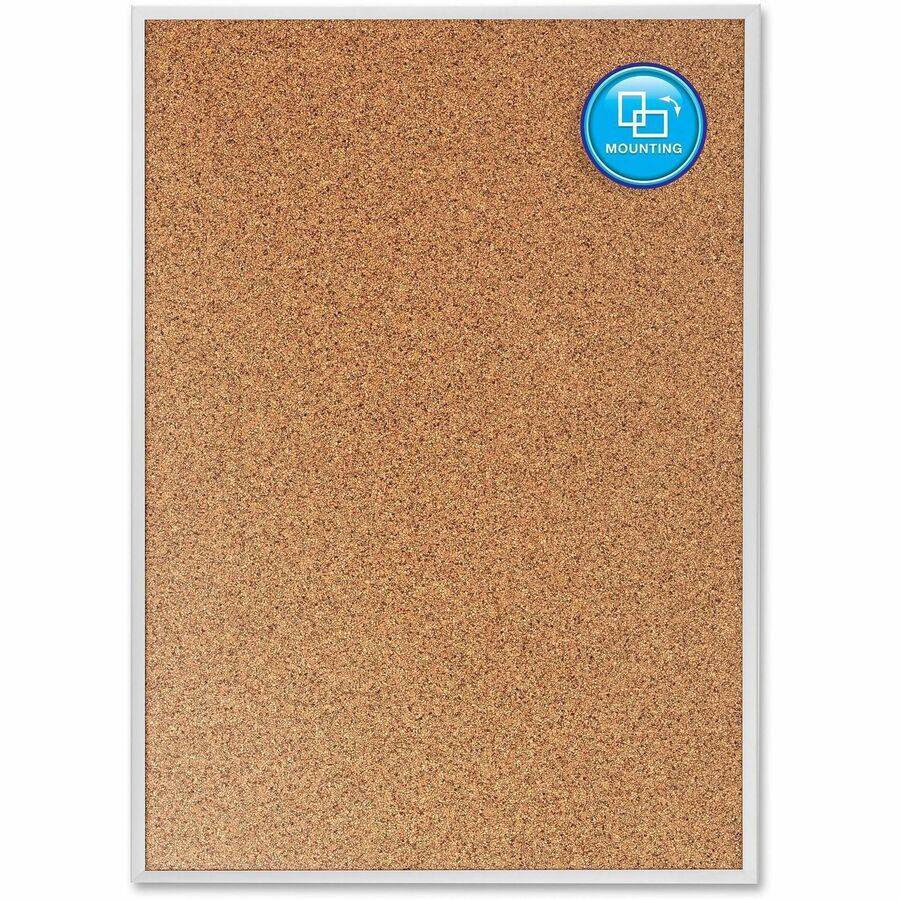 Classic Series Cork Bulletin Board, 96 x 48, Tan Surface, Silver Anodized Aluminum Frame