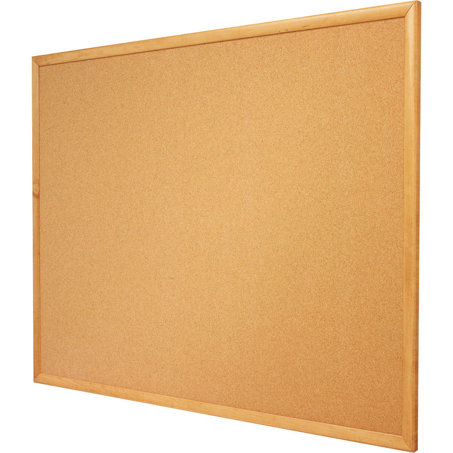 Quartet Classic Series Cork Bulletin Board - 24" Height x 18" Width - Brown Natural Cork Surface - Self-healing, Flexible, Durable - Oak Frame - 1 Each - 