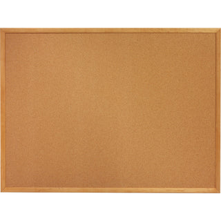Quartet Classic Series Cork Bulletin Board - 24" Height x 18" Width - Brown Natural Cork Surface - Self-healing, Flexible, Durable - Oak Frame - 1 Each - 