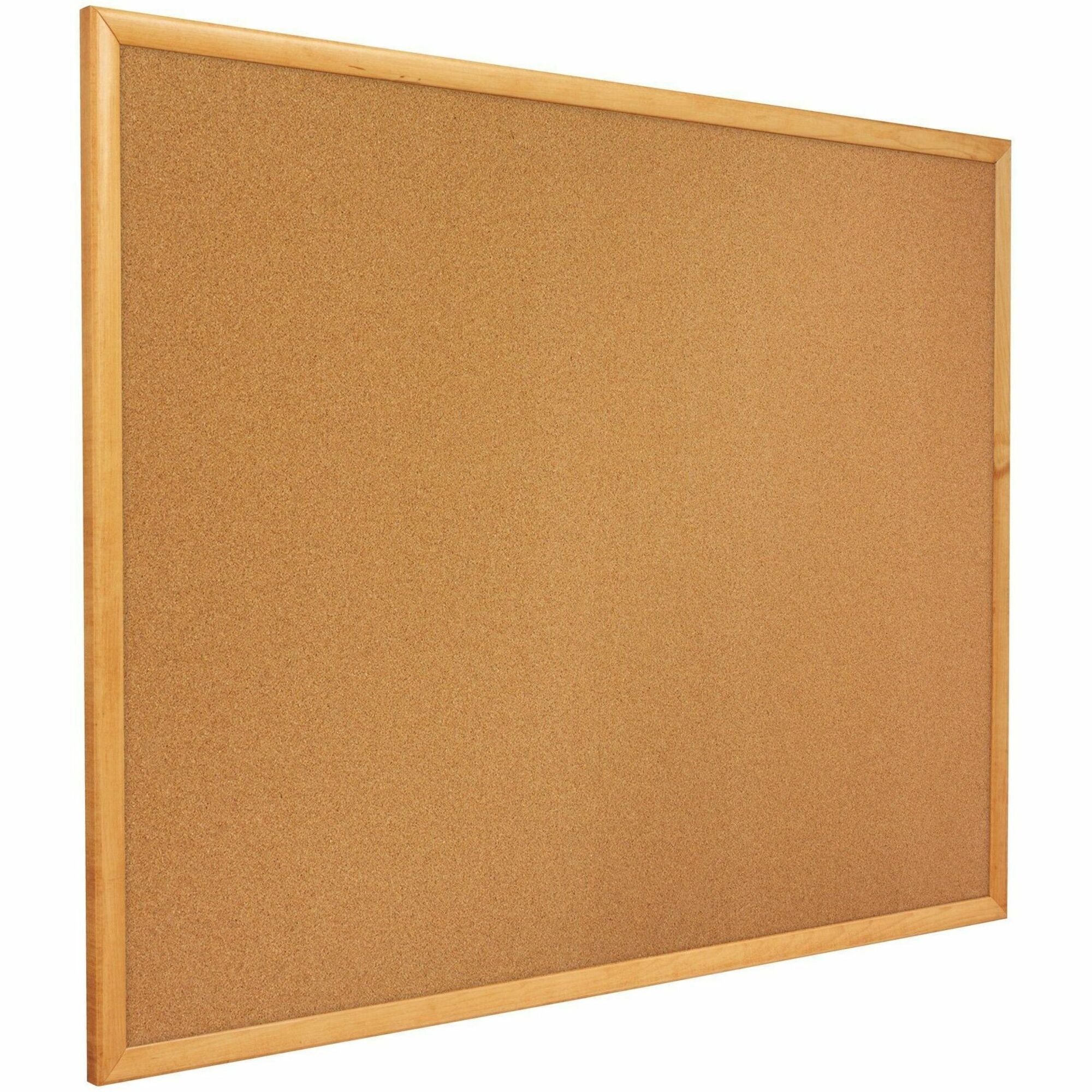 Classic Series Cork Bulletin Board, 36 x 24, Tan Surface, Oak Fiberboard Frame