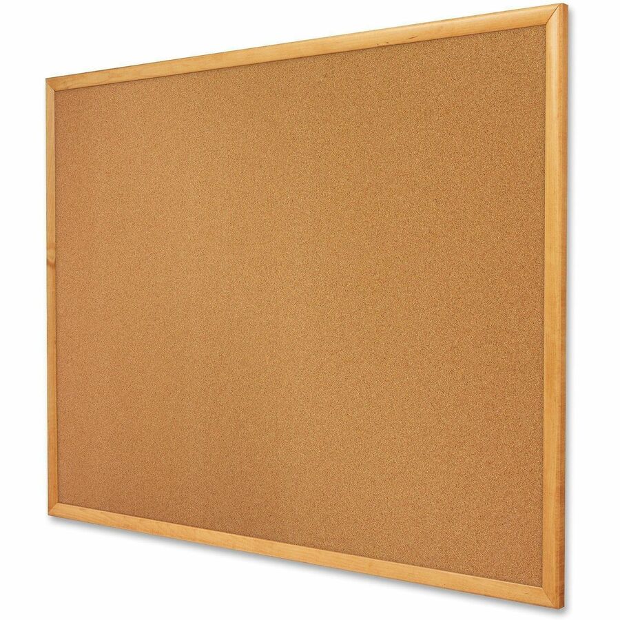 Classic Series Cork Bulletin Board, 36 x 24, Tan Surface, Oak Fiberboard Frame
