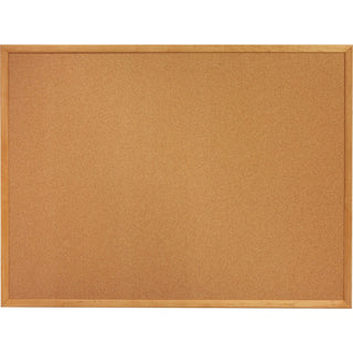 Classic Series Cork Bulletin Board, 36 x 24, Tan Surface, Oak Fiberboard Frame