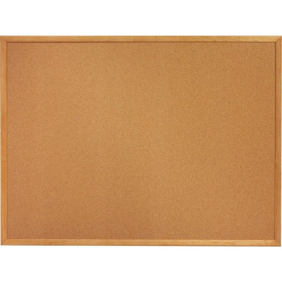 Classic Series Cork Bulletin Board, 36 x 24, Tan Surface, Oak Fiberboard Frame