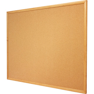 Quartet Classic Series Cork Bulletin Board - 36" Height x 48" Width - Brown Natural Cork Surface - Self-healing, Flexible, Durable - Oak Frame - 1 Each - 