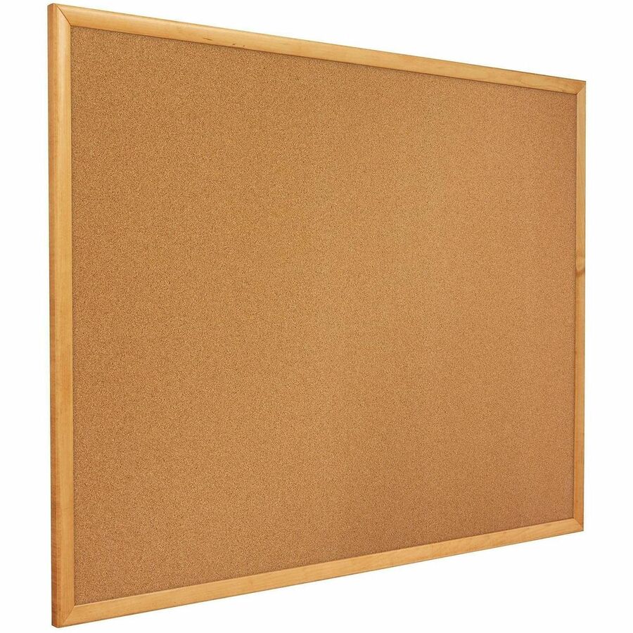 Quartet Classic Series Cork Bulletin Board - 36" Height x 48" Width - Brown Natural Cork Surface - Self-healing, Flexible, Durable - Oak Frame - 1 Each
