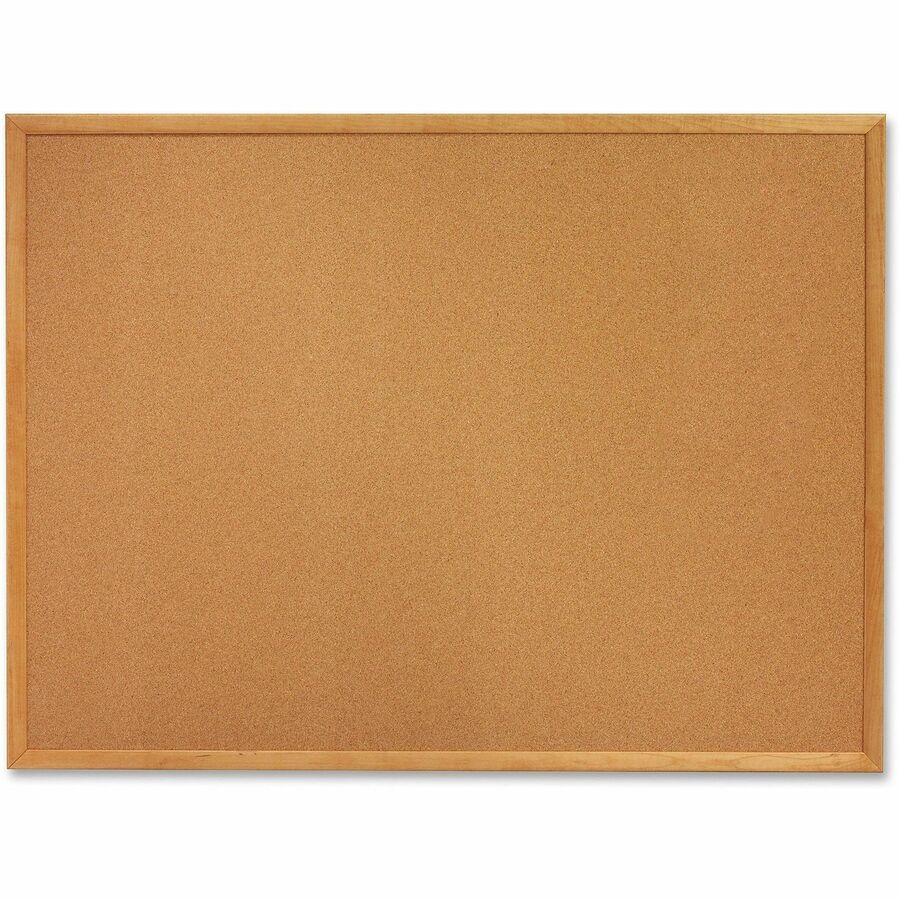 Quartet Classic Series Cork Bulletin Board - 36" Height x 48" Width - Brown Natural Cork Surface - Self-healing, Flexible, Durable - Oak Frame - 1 Each